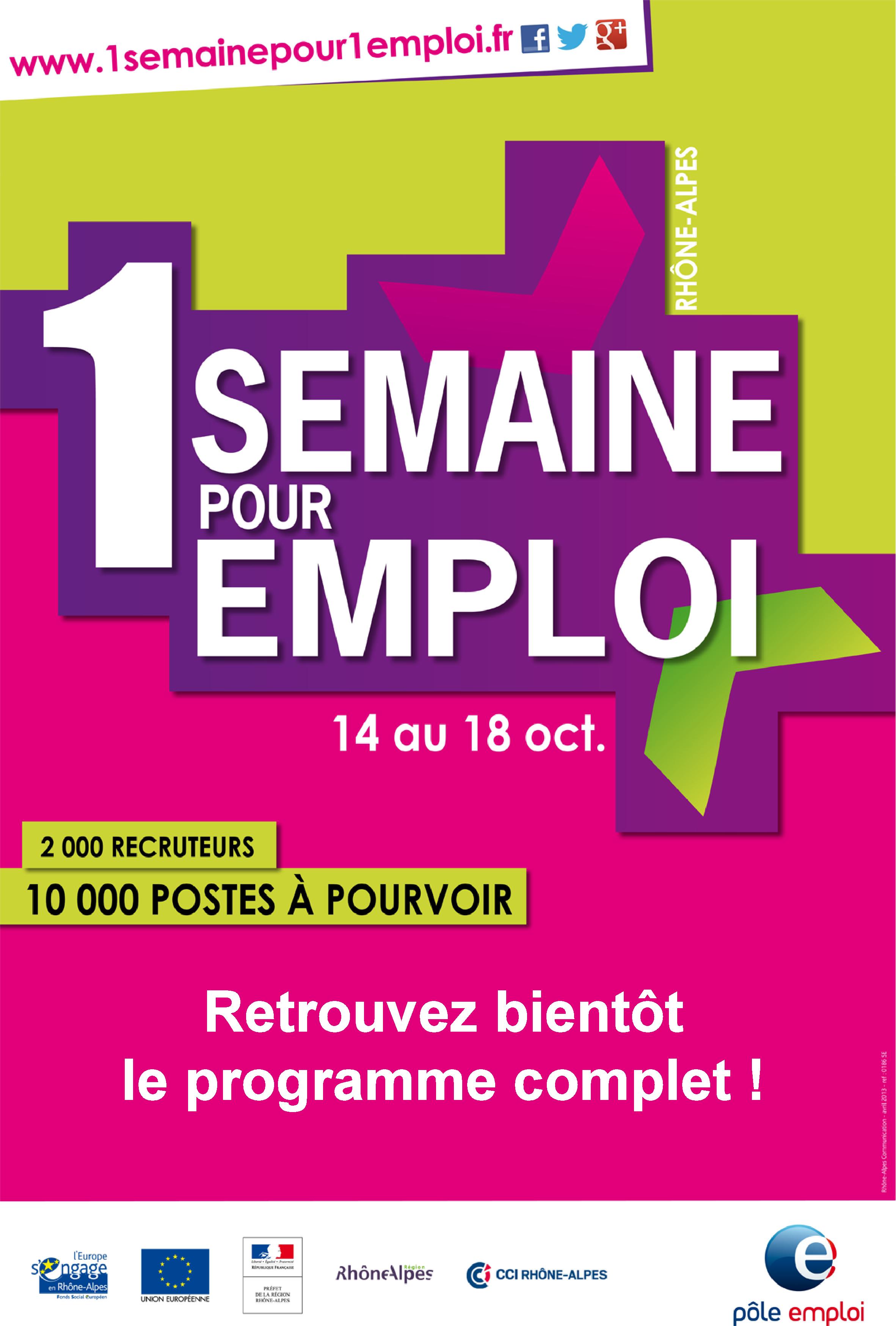 Une semaine pour l'emploi